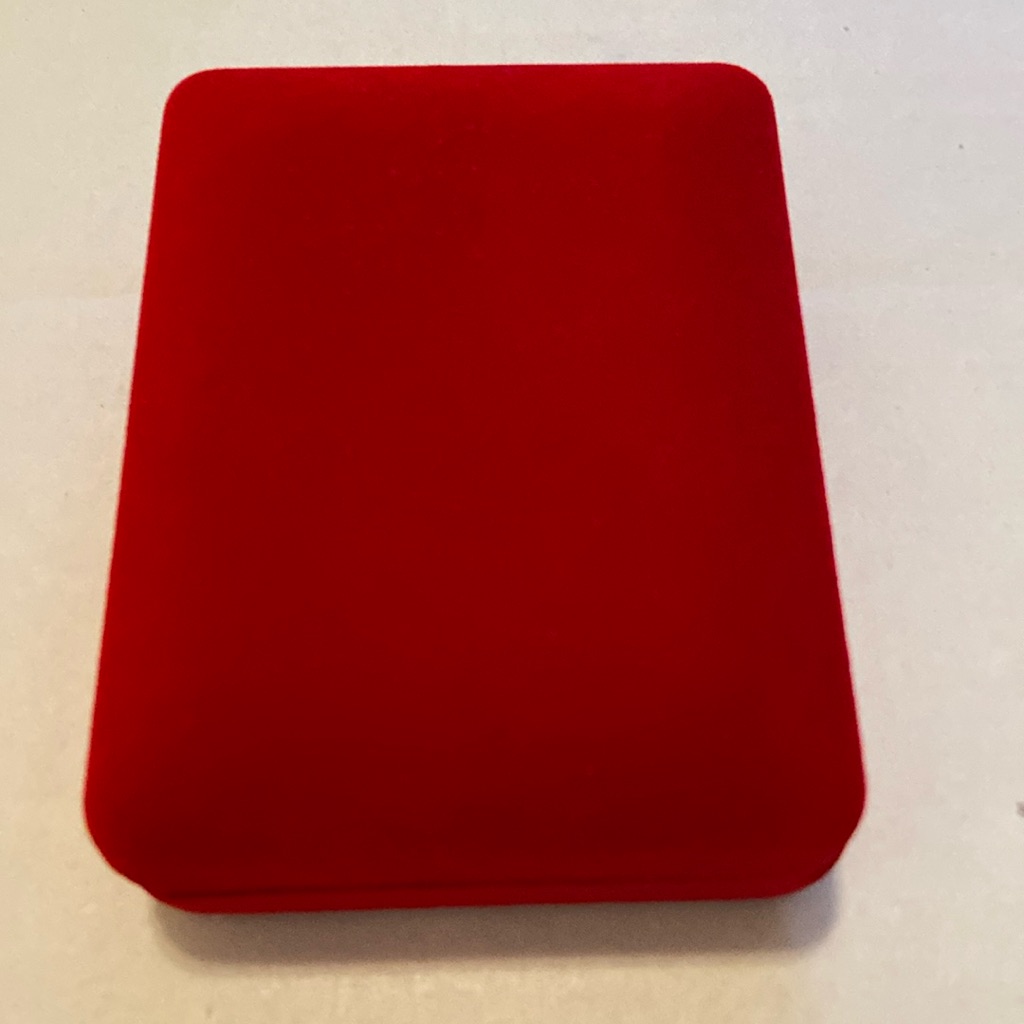 Vintage Red Velvet Jewelry Box
